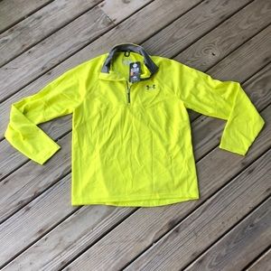 Men Under Armor Tech 1/4(quarter)zip safety yellow